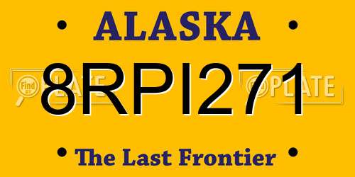 8RPI271 Alaska License Plate