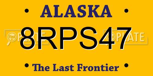 8RPS47 Alaska License Plate
