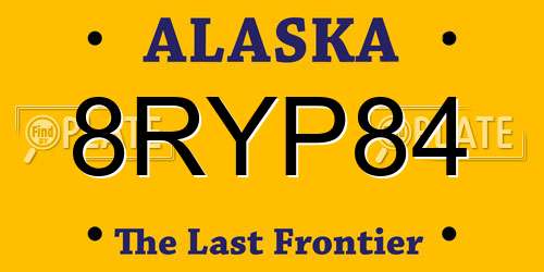 8RYP84 Alaska License Plate