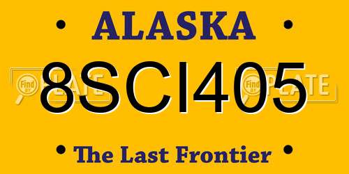 8SCI405 Alaska License Plate