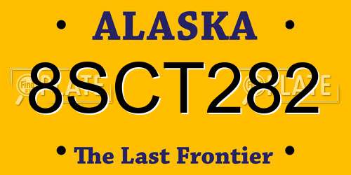 8SCT282 Alaska License Plate