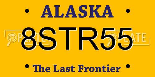 8STR55 Alaska License Plate