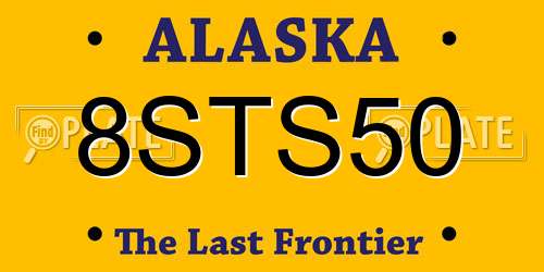 8STS50 Alaska License Plate