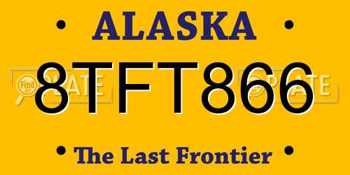 8TFT866 Alaska License Plate