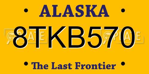 8TKB570 Alaska License Plate