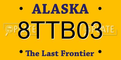 8TTB03 Alaska License Plate