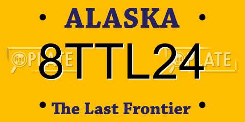 8TTL24 Alaska License Plate