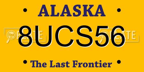 8UCS56 Alaska License Plate