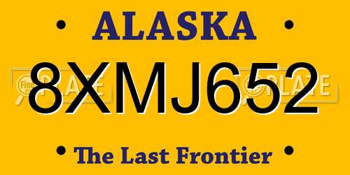 8XMJ652 Alaska License Plate