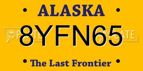 8YFN65 Alaska License Plate