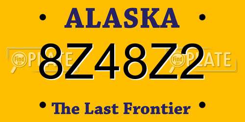 8Z48Z2 Alaska License Plate
