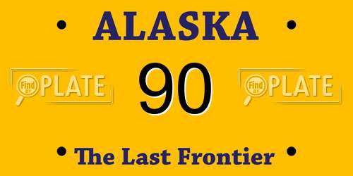 90 Alaska License Plate