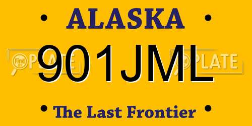 901JML Alaska License Plate