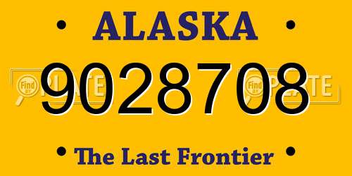 9028708 Alaska License Plate