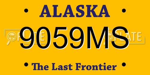 9059MS Alaska License Plate