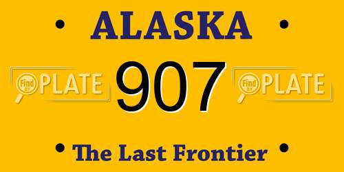 907 Alaska License Plate