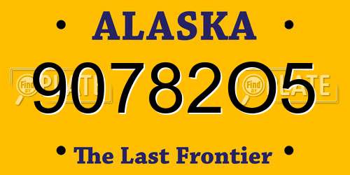 90782O5 Alaska License Plate
