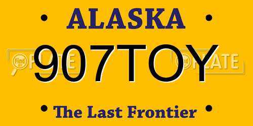 907TOY Alaska License Plate