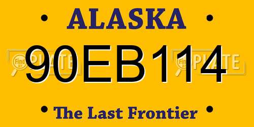 90EB114 Alaska License Plate