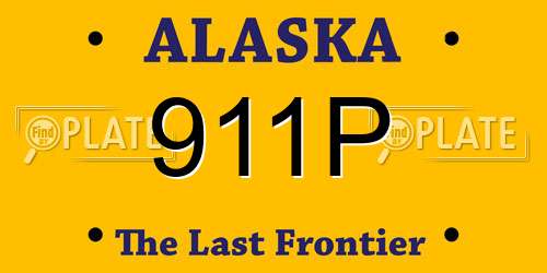 911P Alaska License Plate