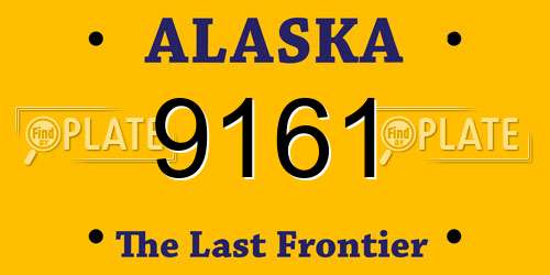 9161 Alaska License Plate
