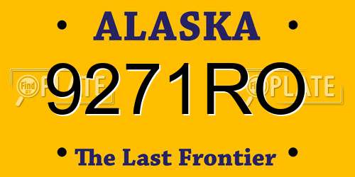 9271RO Alaska License Plate