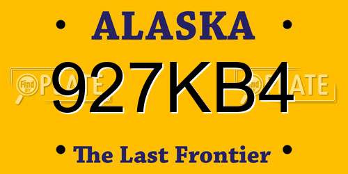 927KB4 Alaska License Plate