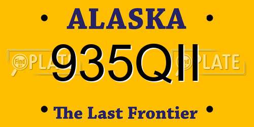 935QII Alaska License Plate
