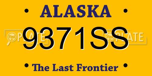 9371SS Alaska License Plate
