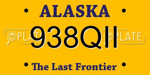 938QII Alaska License Plate