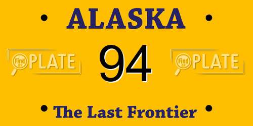 94 Alaska License Plate