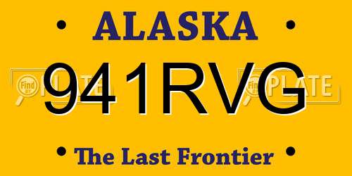 941RVG Alaska License Plate