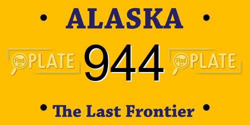 944 Alaska License Plate
