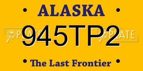 945TP2 Alaska License Plate