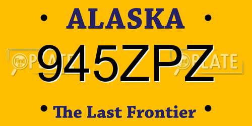 945ZPZ Alaska License Plate