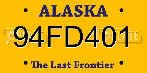94FD401 Alaska License Plate