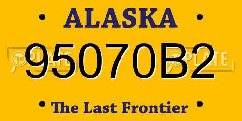 95070B2 Alaska License Plate