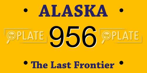 956 Alaska License Plate