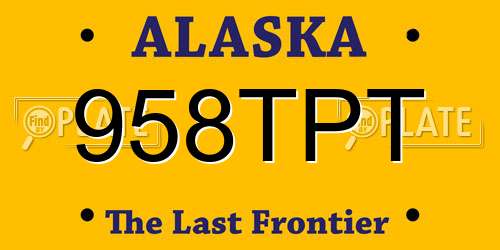 958TPT Alaska License Plate