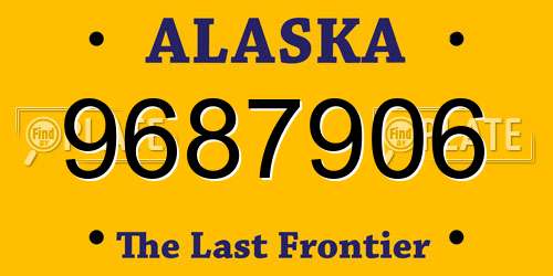 9687906 Alaska License Plate