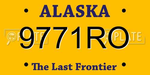 9771RO Alaska License Plate
