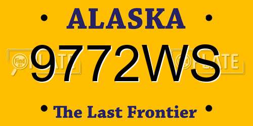 9772WS Alaska License Plate