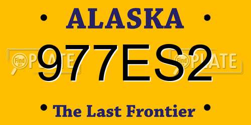 977ES2 Alaska License Plate