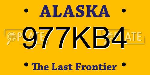 977KB4 Alaska License Plate