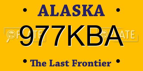 977KBA Alaska License Plate