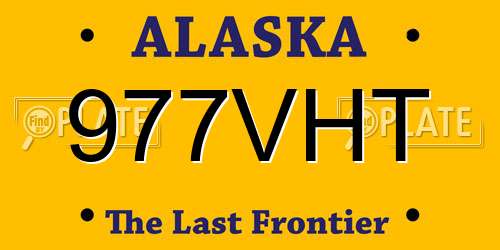 977VHT Alaska License Plate