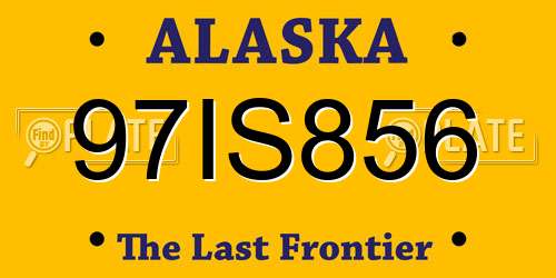 97IS856 Alaska License Plate