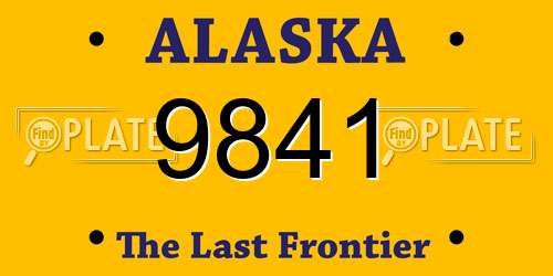 9841 Alaska License Plate