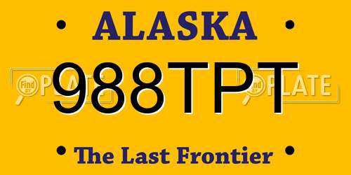 988TPT Alaska License Plate