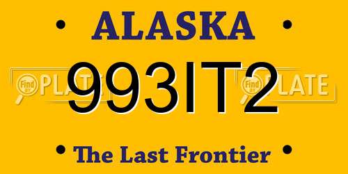 993IT2 Alaska License Plate